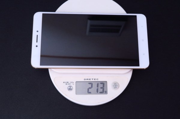 Xiaomi Mi Max 2の実測重量は213g