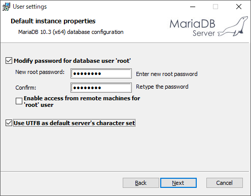 WindowsにMariaDBをインストールするSTEP7